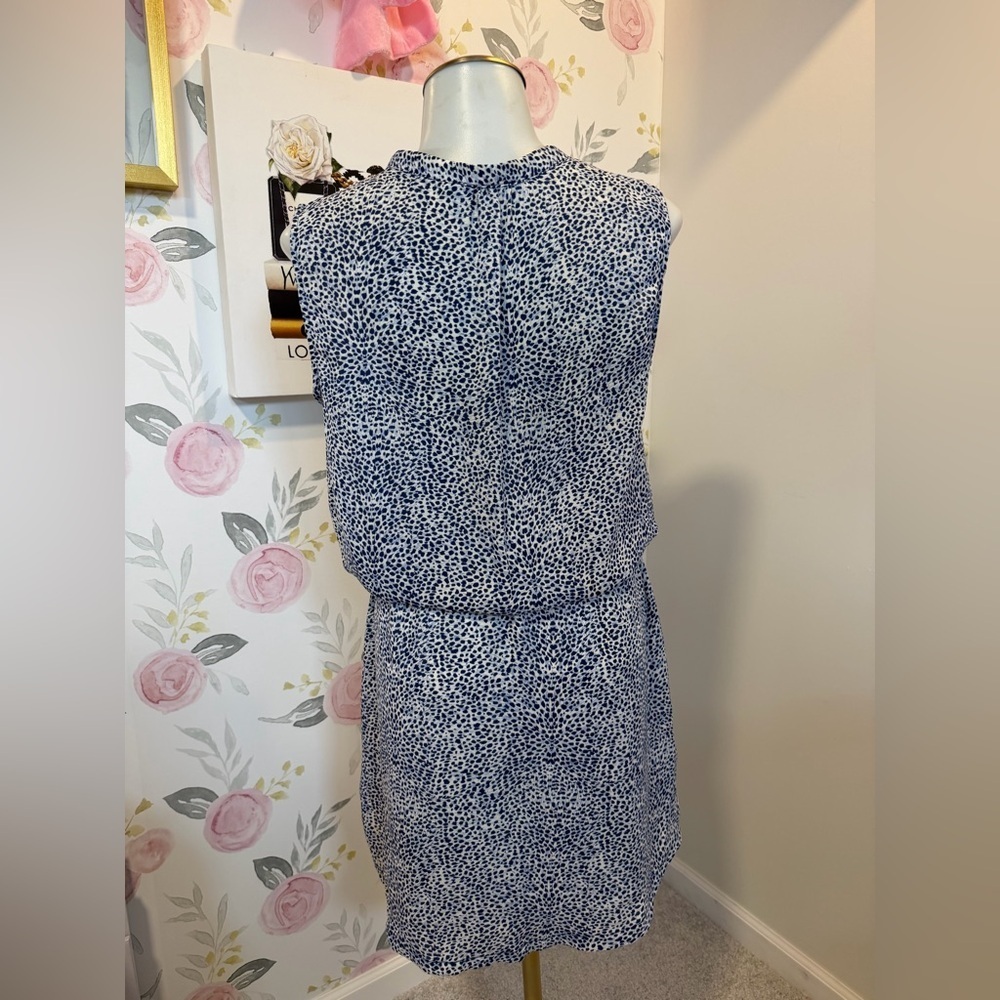 Blue/White Leopard Mini Dress - Picture 4 of 4